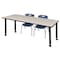 Regency Tables > Height Adjustable > Rectangular Mobile Table & Chair Sets, 66 W, 24 L, 23-34 H, Maple MT6624PLAPCBK45NV - alternate 1